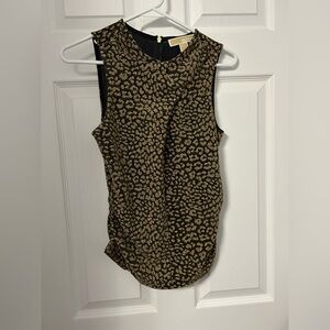 Michael Kors Black and Gold Patterned Blouse